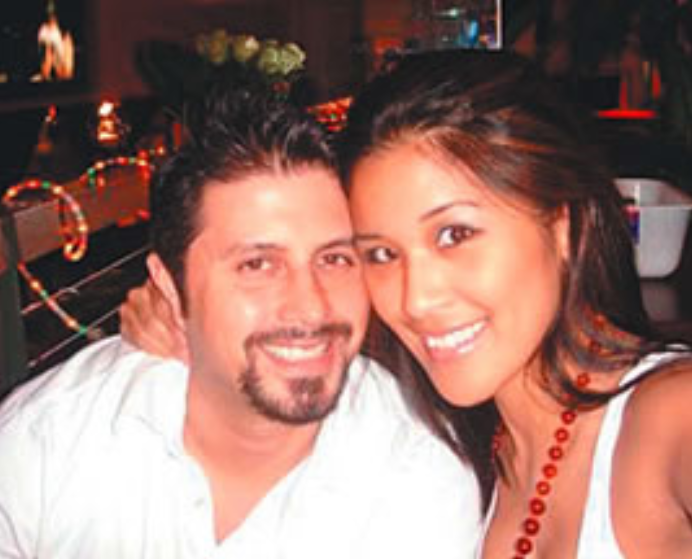Maria Medina with her fiancee Rod Antone. 